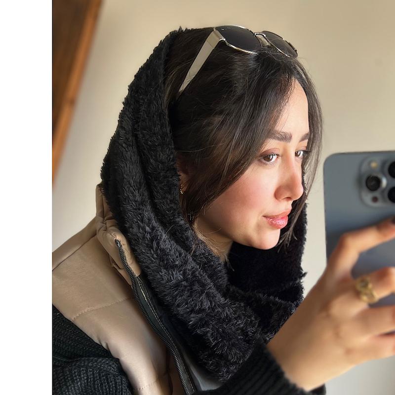 شال رینگی تدی مشکی کد1221