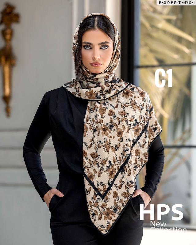 روسری نخی دوردست دوز فلورال کد1262