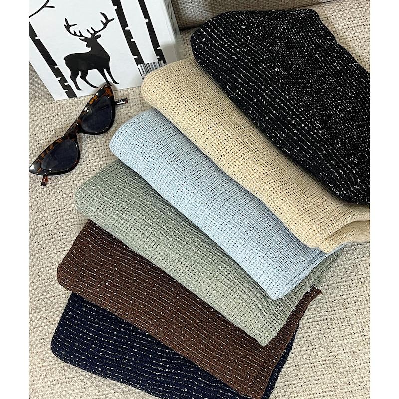 شال کنفی حصیری دورریش پاییزه کد1265