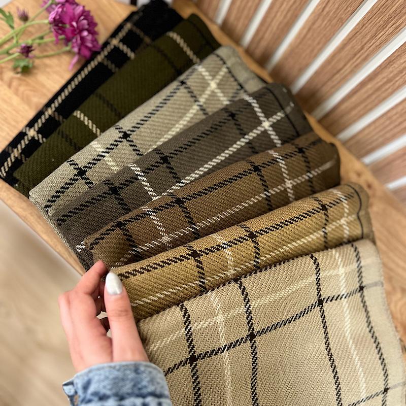 شال بافت بوکله چهارخونه کد1266