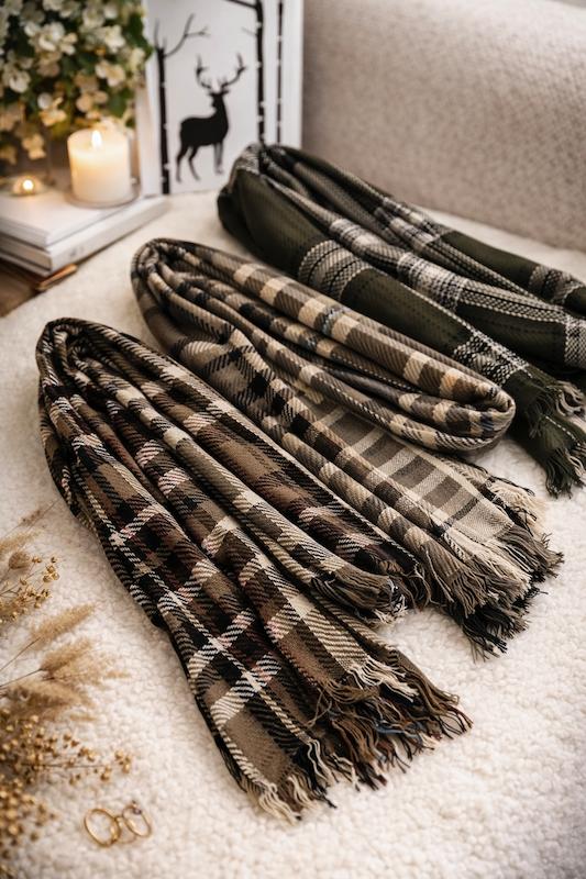 شال بافت بوکله چارخونه کد1267