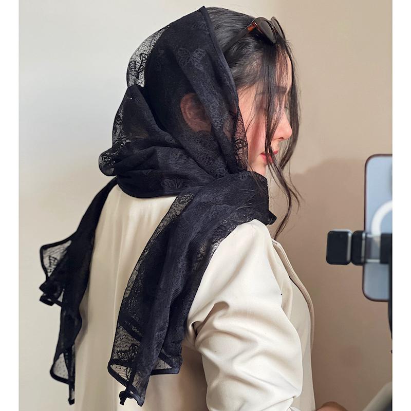 شال تور مشکی مجلسی کد1286