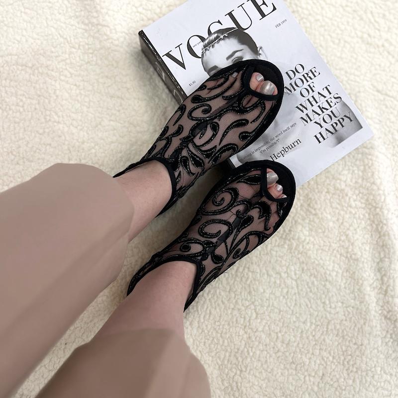 پاپوش روفرشی پشت زیپ ترمه کد1288