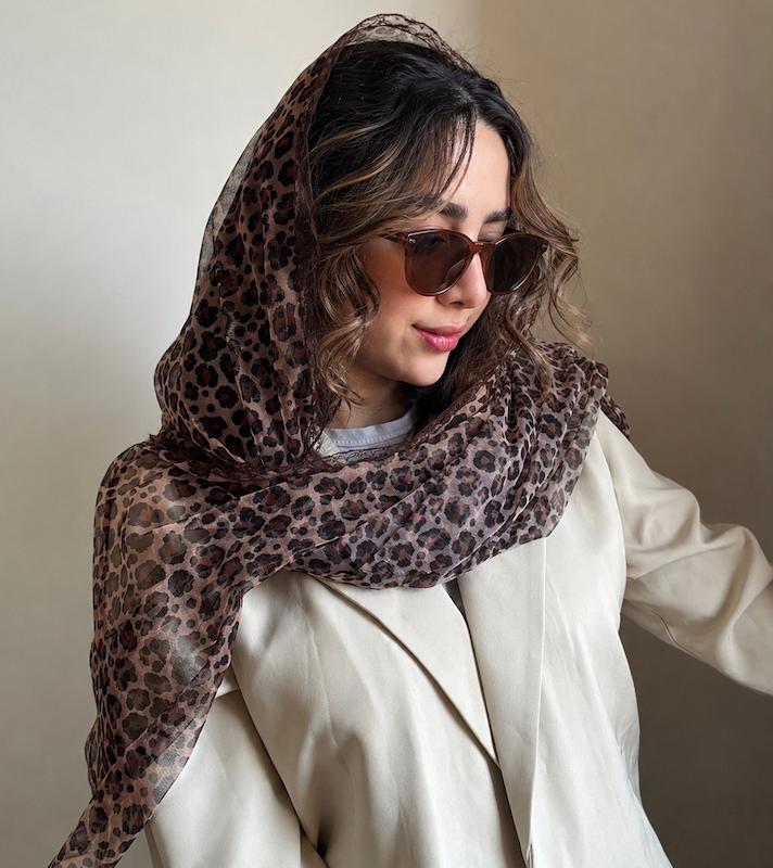 شال تور پلنگی دورگیپور کد1040