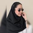 مقنعه تل دار مشکی کد1452