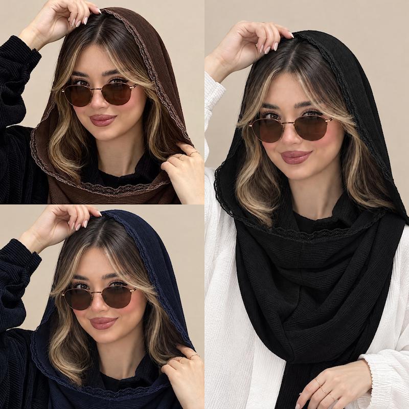 شال پلیسه رینگی دورگیپور کد1458