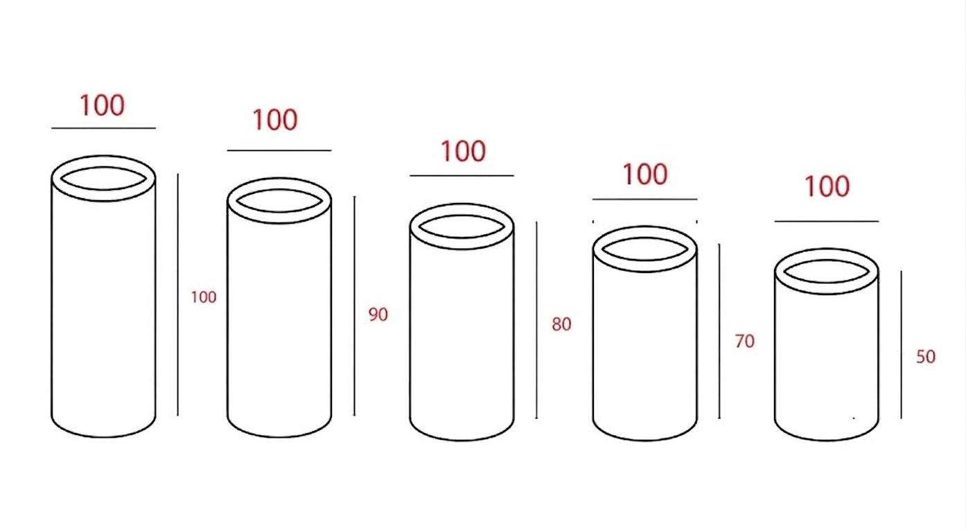 گلدان فایبرگلاس استوانه ای قطر 100