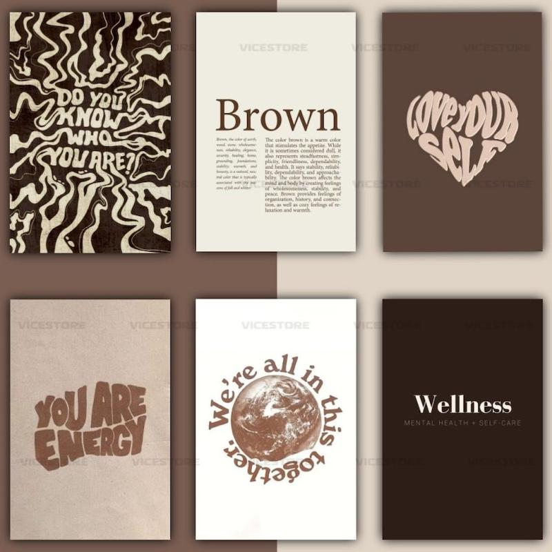 پک پوستر Brown Text | کد G96