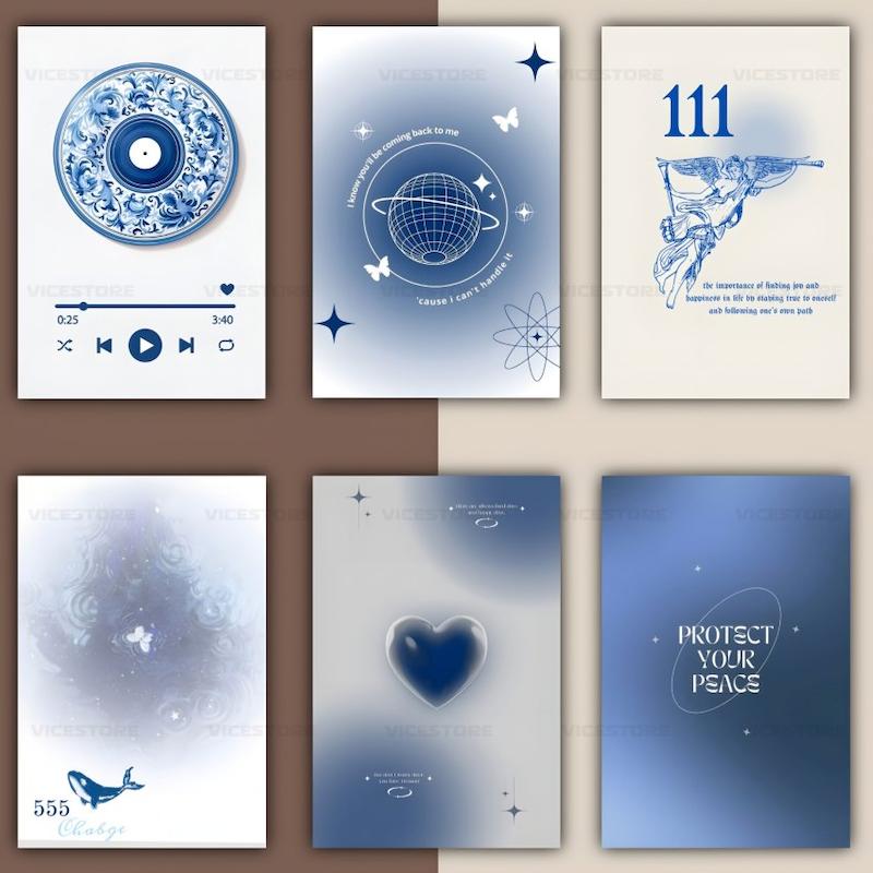 پک پوستر Blue Minimal | کد G146