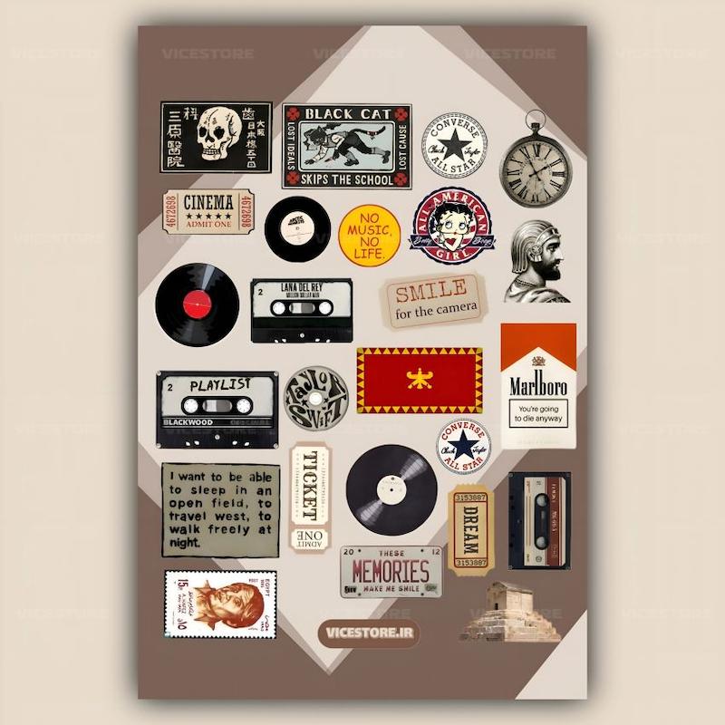 پک استیکر Nostalgia | کد S13