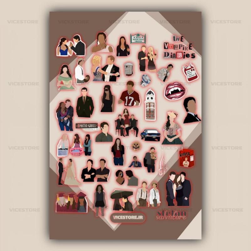 پک استیکر Vampire diaries | کد G21