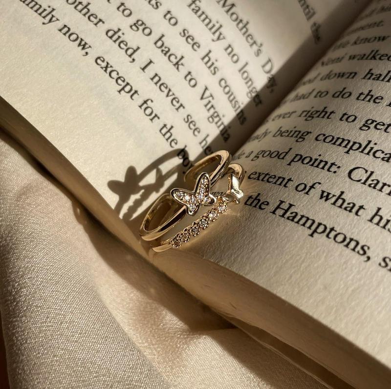 انگشتر پروانه مینیمال | V148