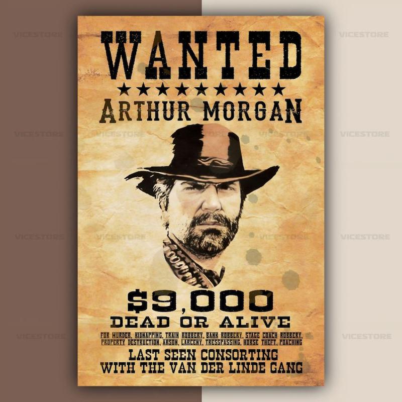 پک پوستر Rdr2 Wanted | کد G223