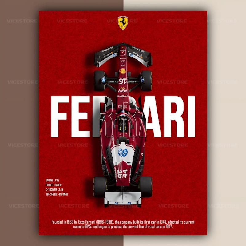 پک پوستر Formula1 Ferrari | کد G228