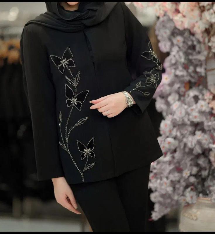 کت مجلسی زنانه کرپ مروی جت مدل پریا