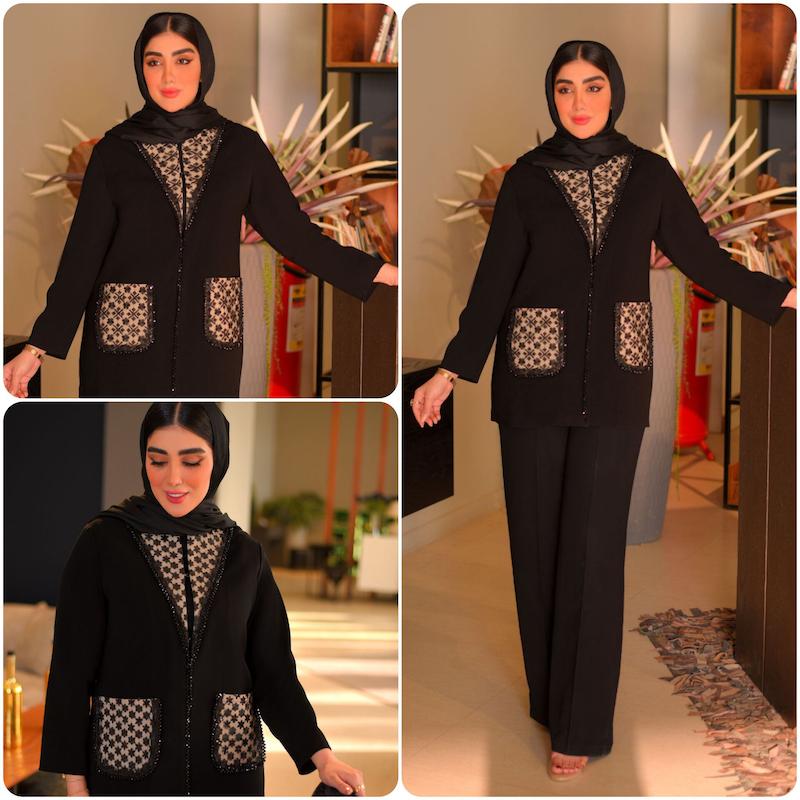 کت مجلسی زنانه کرپ مروی جت مدل ماه دخت