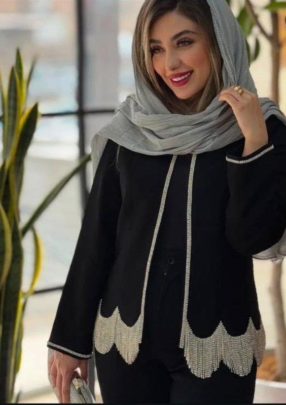 کت مجلسی زنانه کرپ مروی جت مدل اذرخش
