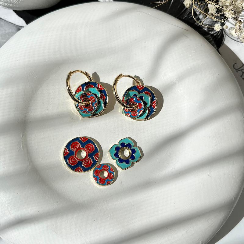 گوشواره میناکاری ماندلا