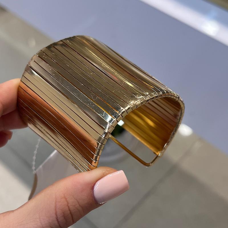 دستبند پهن گلد 