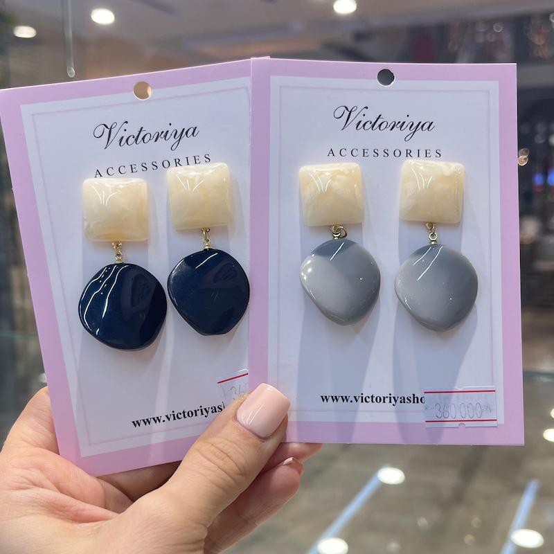 گوشواره طرح سنگ 