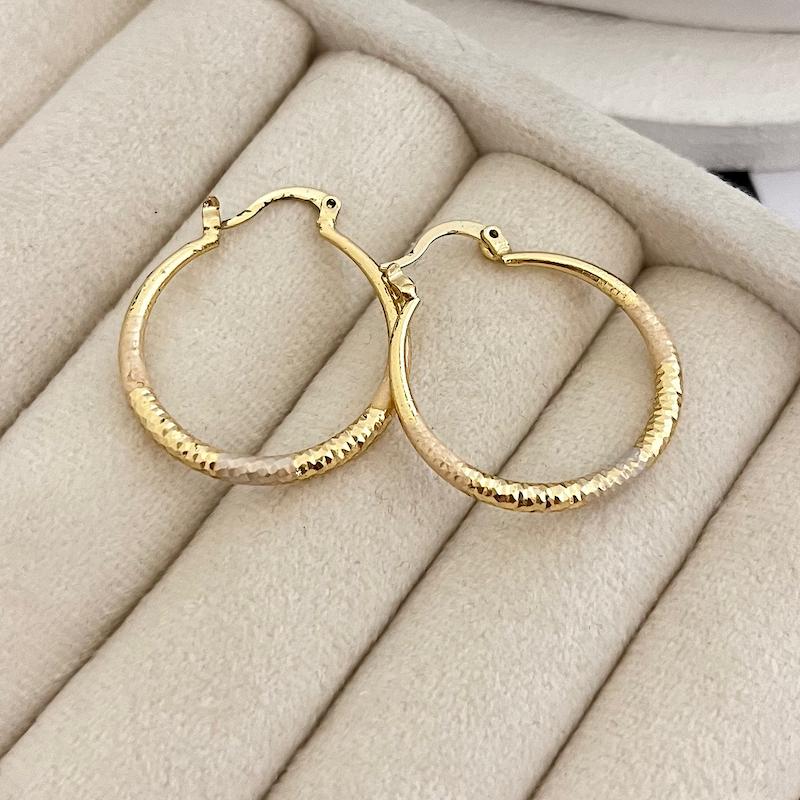 گوشواره حلقه ای طرح طلا