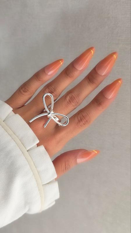 انگشتر پاپیون اب نقره