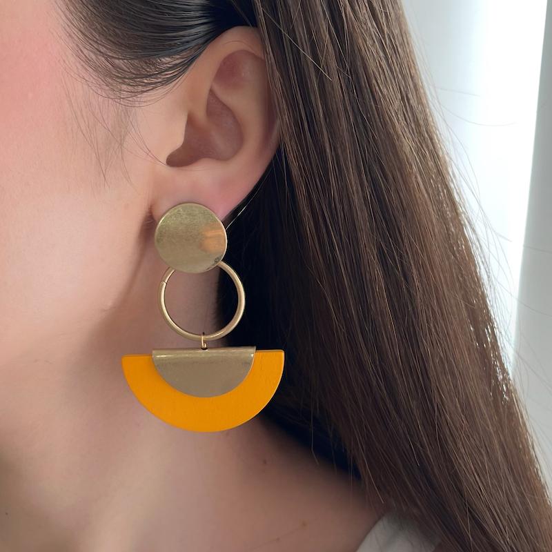 گوشواره کلاسیک نیم دایره