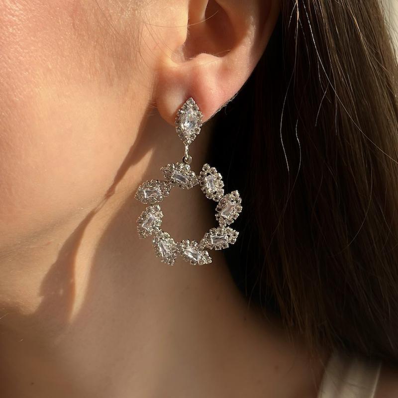 گوشواره مجلسی اشکی گرد