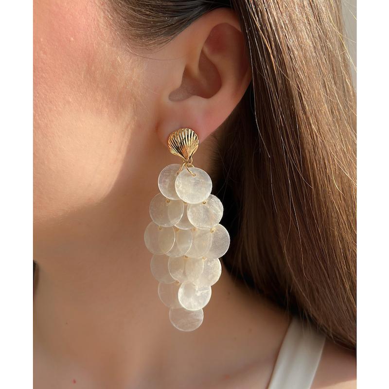 گوشواره پولکی آویز