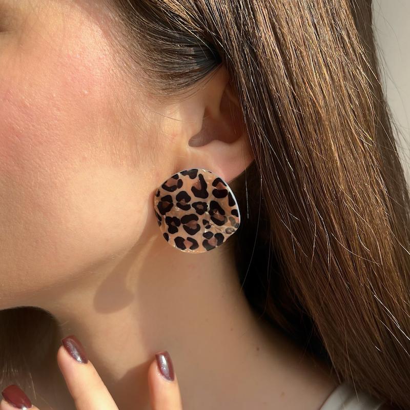 گوشواره پلنگی دایره