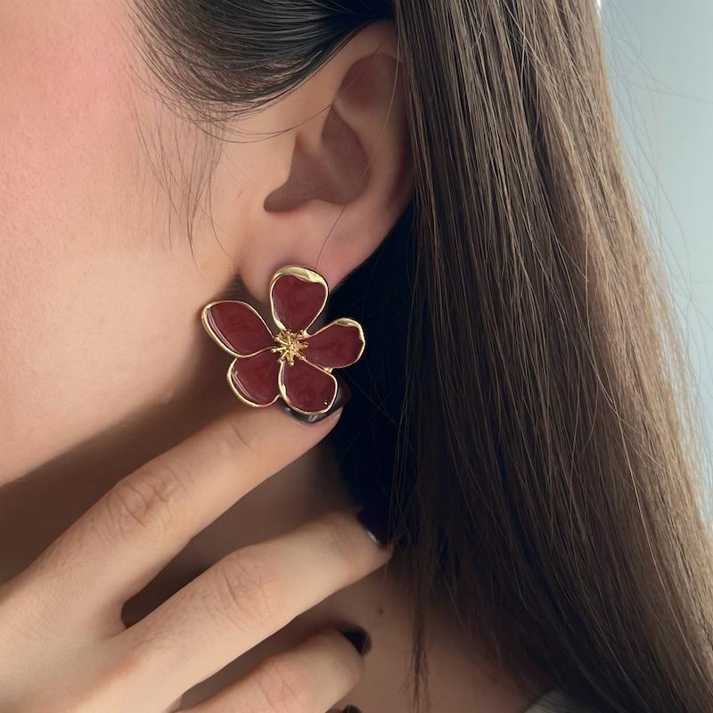 گوشواره گل پنج پر