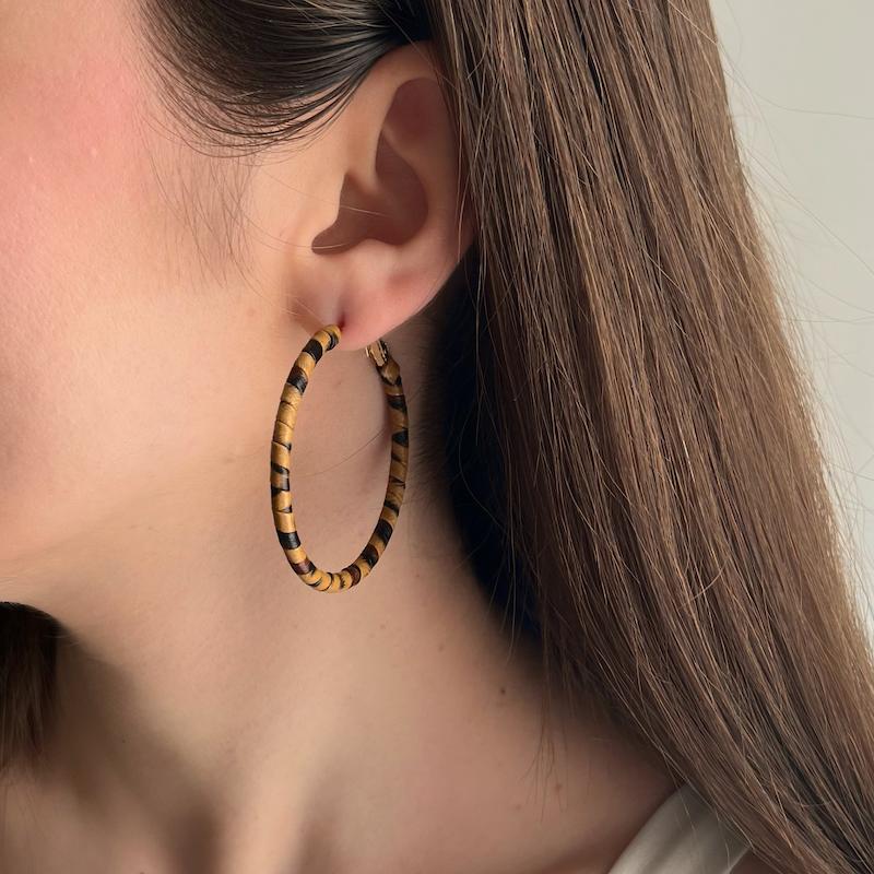 گپشواره حلقه ای پلنگی 