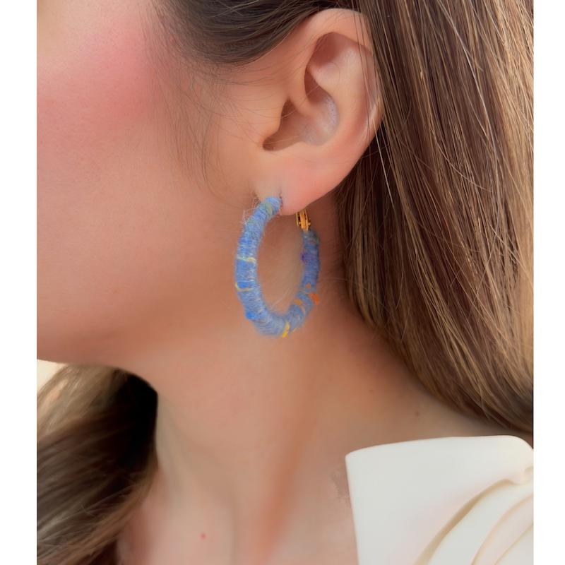 گوشواره حلقه ای ابی