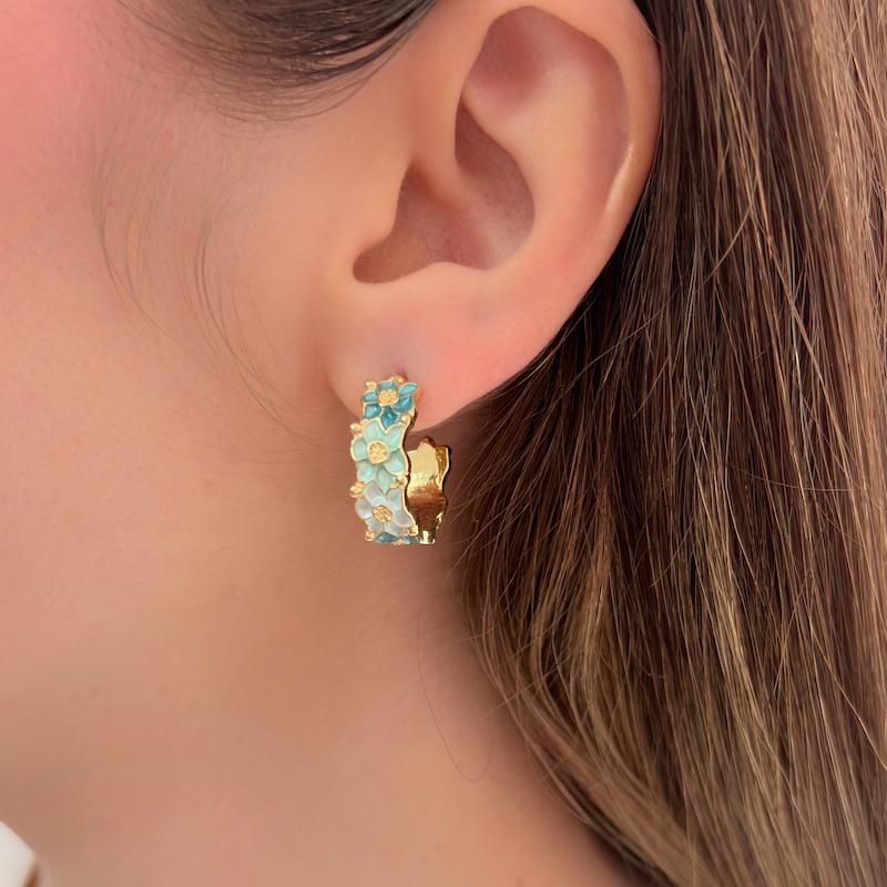 گوشواره حلقه ای سبز 