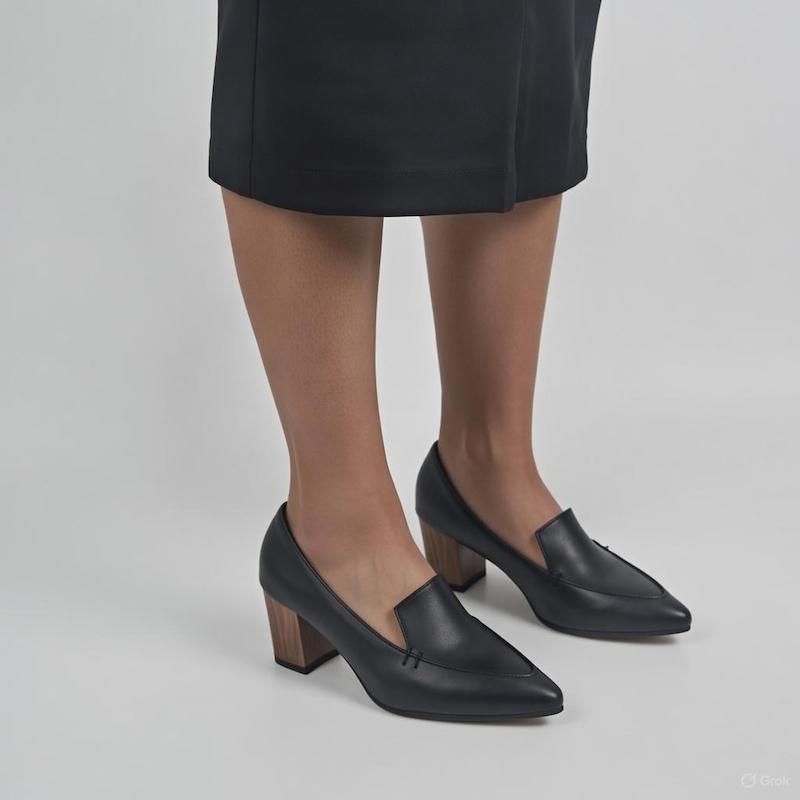 کفش پاشنه چوبی رسمی زنانه