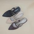 کفش زنانه مدل سگکی پاشنه دار پشت باز Slingback