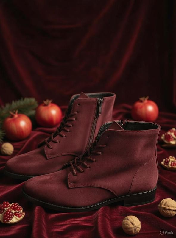 نیم بوت زنانه زرشکی