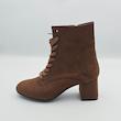 نیم بوت زنانه قهوه ای روشن بندی