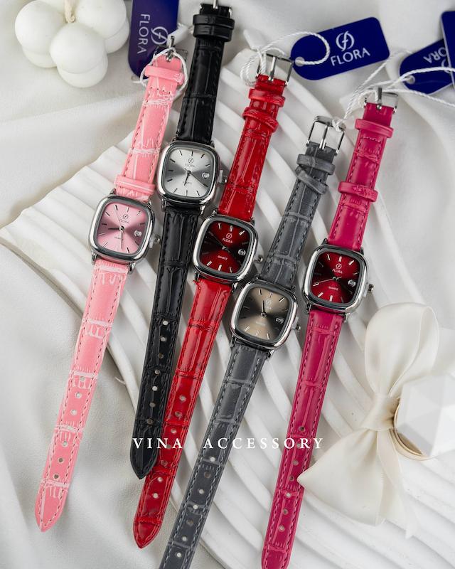 ساعت فلورا بند چرم آف بلک فرایدی ( کد ۱۵۲ )