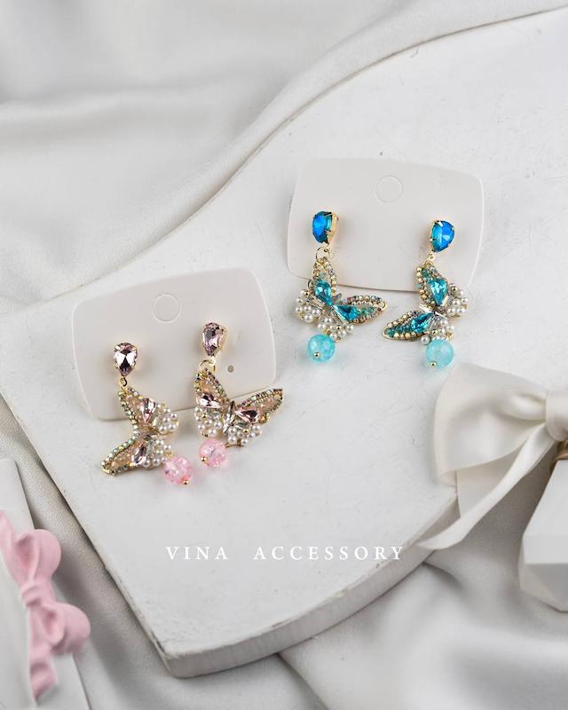 گوشواره پروانه جواهری بلک فرایدی