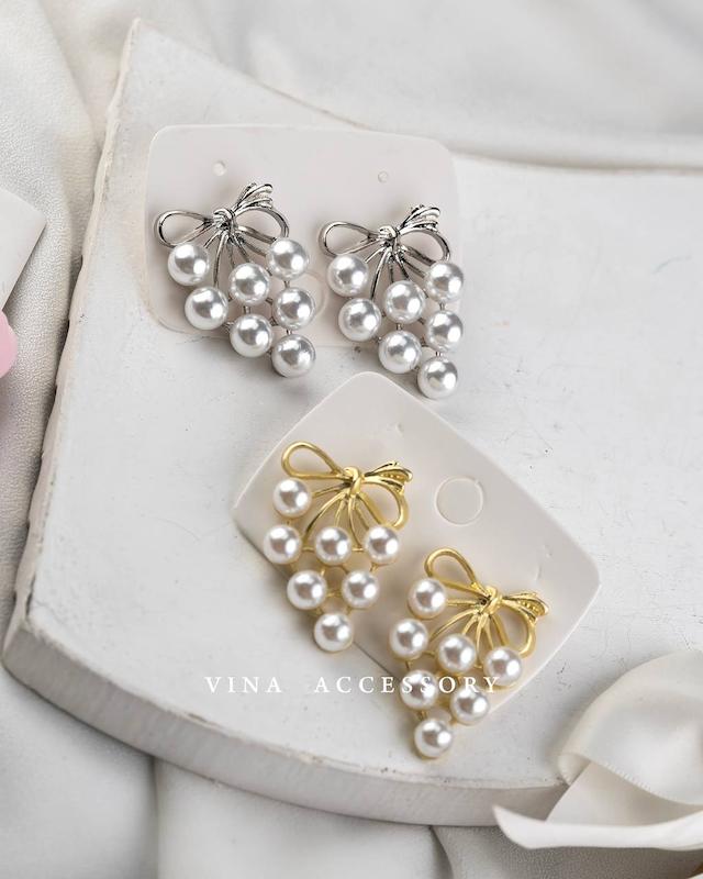 گوشواره پاپیون مرواریدی بلک فرایدی