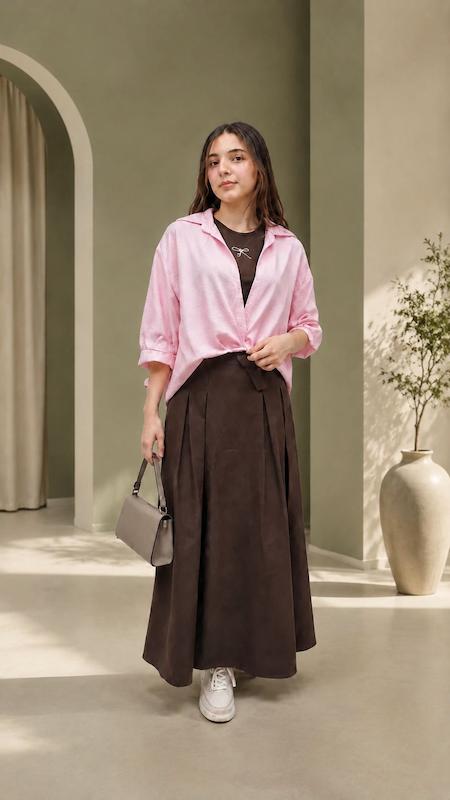 دامن لینن آوا |   کد  VB109