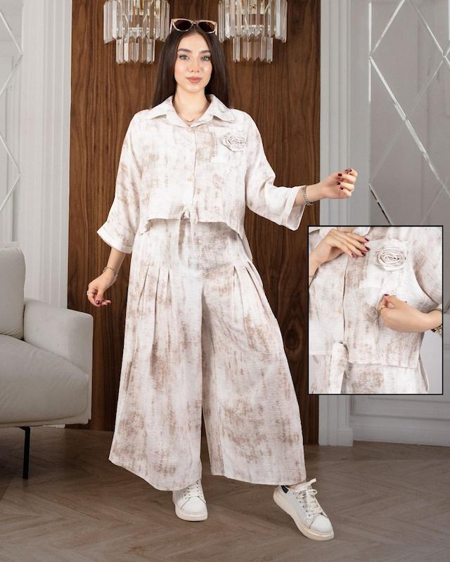 شومیز دخترانه دوتیکه مدل جلو گره ای  | Vinabloom|vb101_pk-کپی-کپی