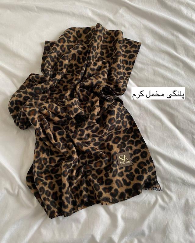 بیگ اسکارف پلنگی مخمل