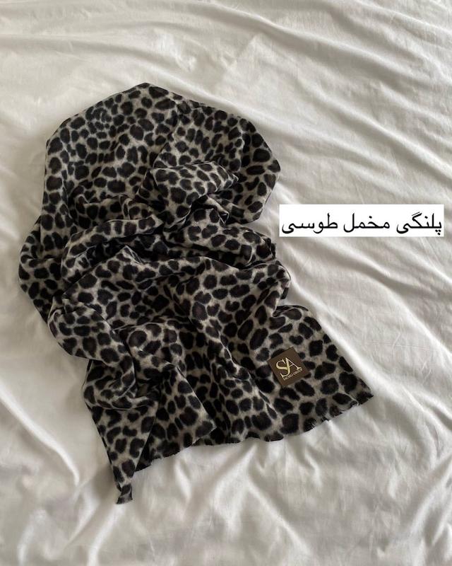 بیگ اسکارف پلنگی مخمل