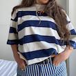 تیشرت ملوانی سرمه‌ای
