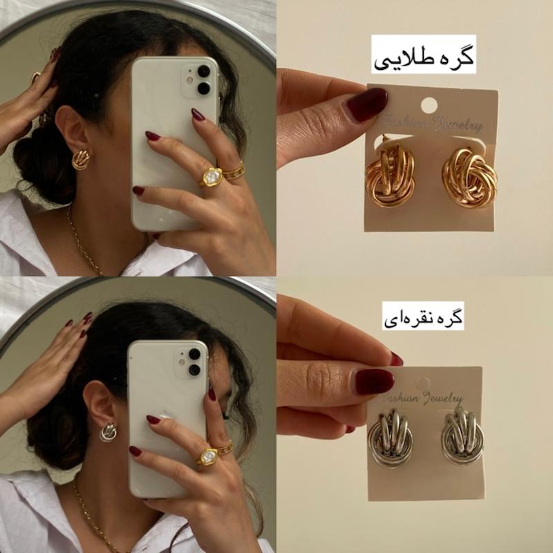 گوشواره‌های زارا نقره‌ای و طلایی