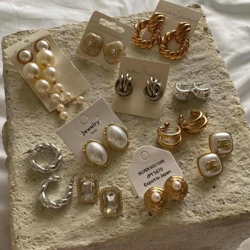 گوشواره‌های زارا نقره‌ای و طلایی