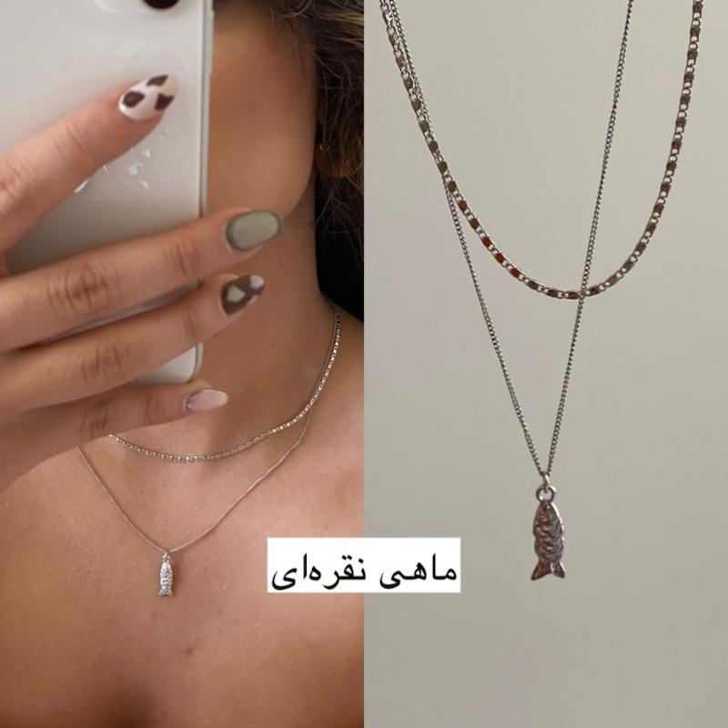 گردنبند استیل (طلایی و نقره‌ای)
