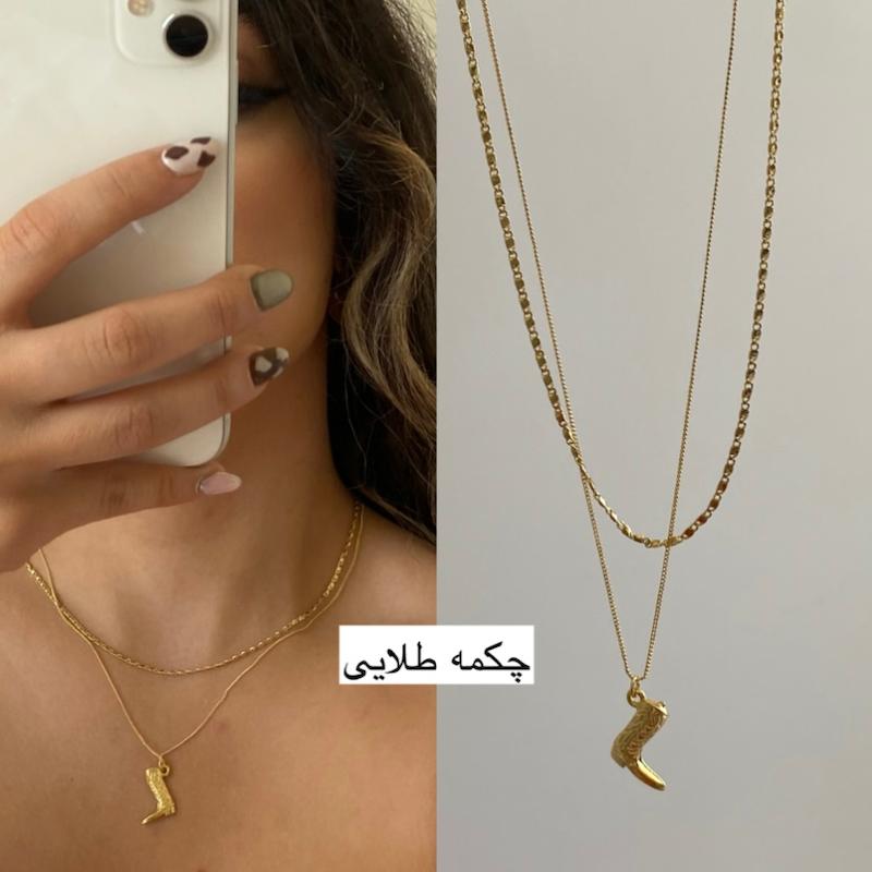 گردنبند استیل (طلایی و نقره‌ای)